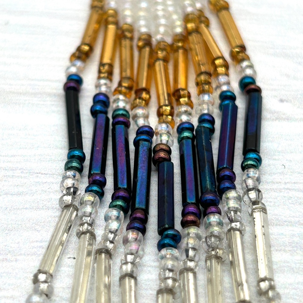 Native American Beaded Dangle Statement Earrings … - image 6